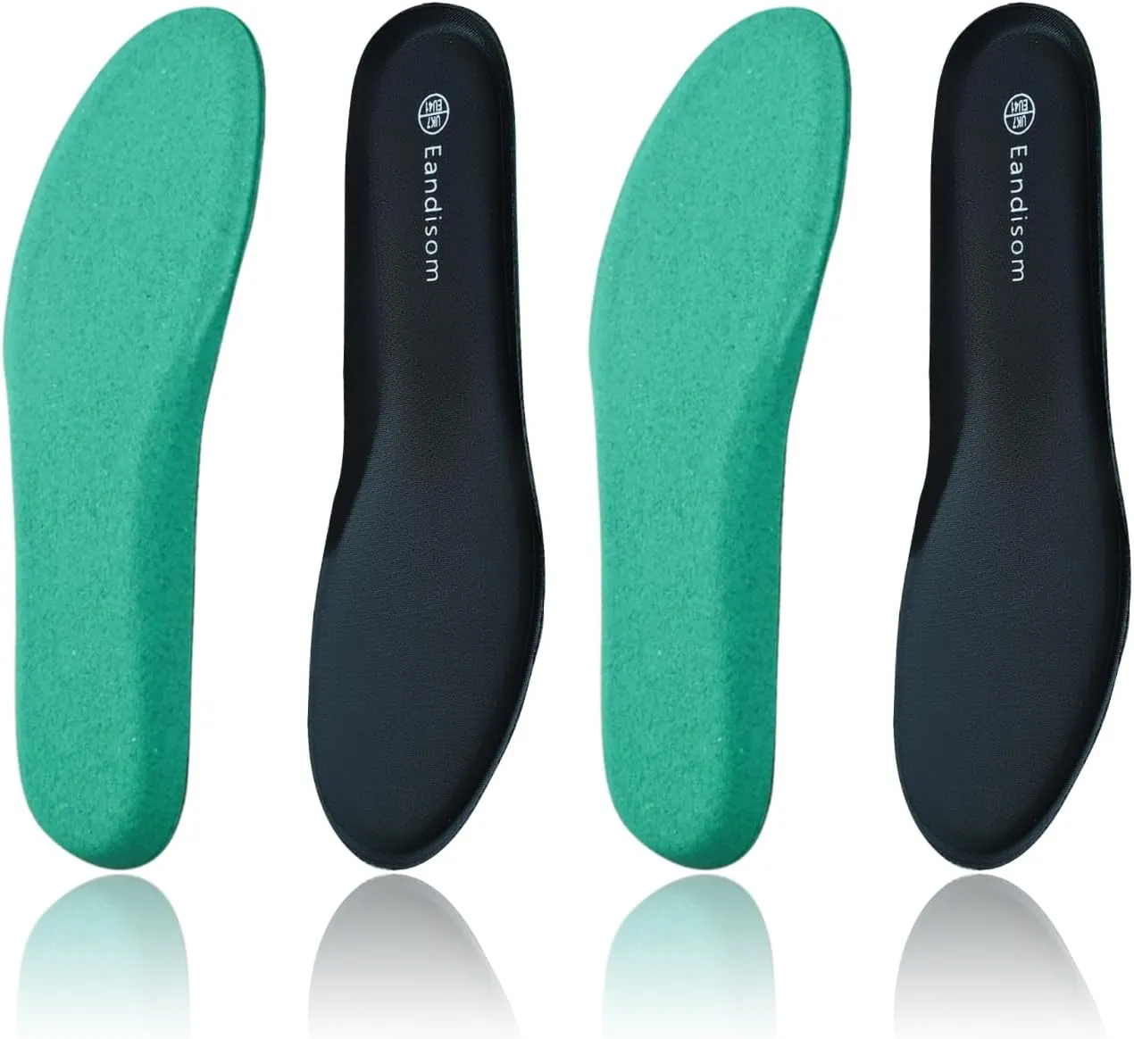 2 Pair Memory Foam Insoles for Men and Women Shoe Inserts for Boots, Work Shoes, Running, Hiking, Sneaker, Cushion Inner Soles Womens Shoes Insoles Plantar Fasciitis Insoles Black US 10M