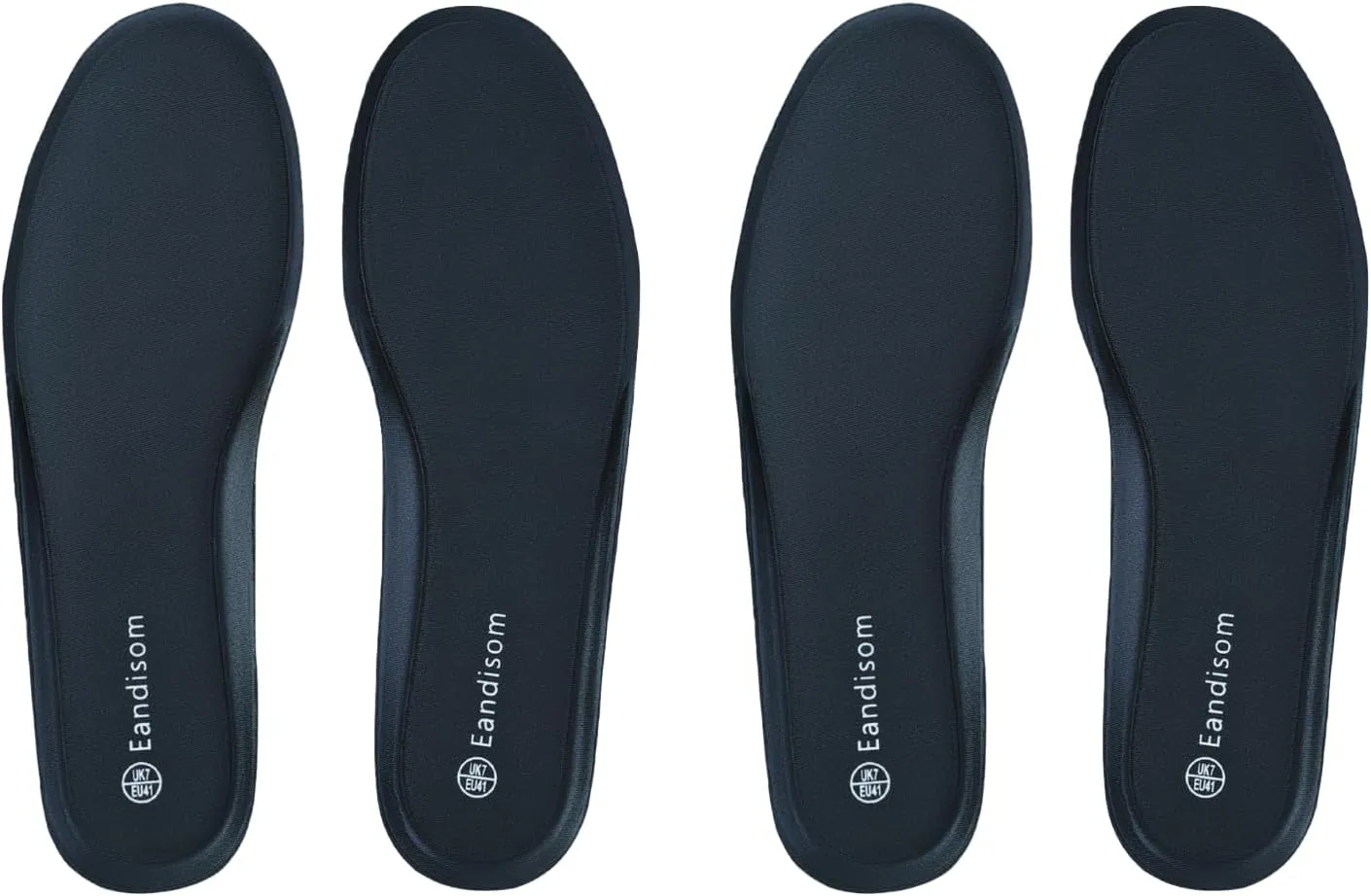 2 Pair Memory Foam Insoles for Men and Women Shoe Inserts for Boots, Work Shoes, Running, Hiking, Sneaker, Cushion Inner Soles Womens Shoes Insoles Plantar Fasciitis Insoles Black US 10M