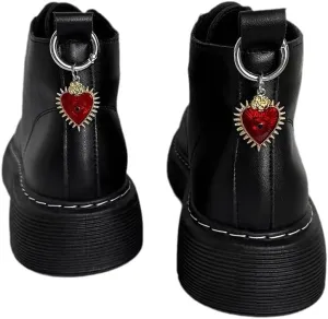 2PCS Hollow Star Pendant Titanium Steel Shoe Chain, Trendy Hip Hop Punk Studded DIY Shoe Accessory for Martin Boots, Cool Party Decoration