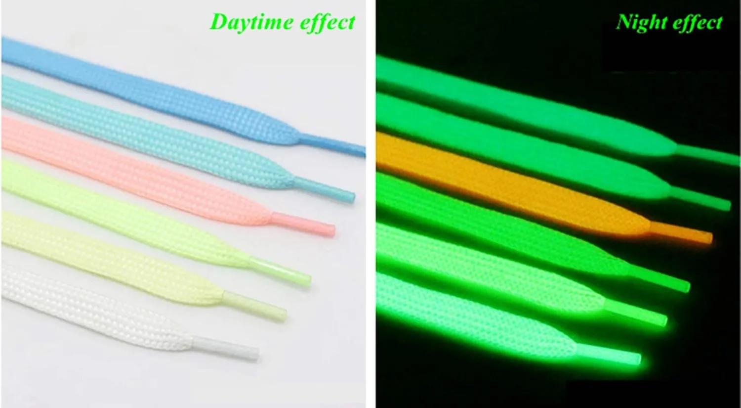 6 Packs Luminous Shoelace Athletic Sport Flat Shoe Laces Glow In The Dark Night …