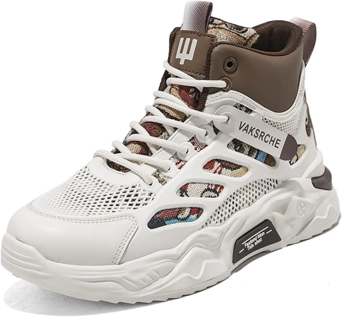 and Breathable Wide Basketball Shoes for Men, Also Ideal for Running and Walking. Extra Wide High - top Sneakers with Ankle Support, Combining Trend and Comfort (Blue,10)