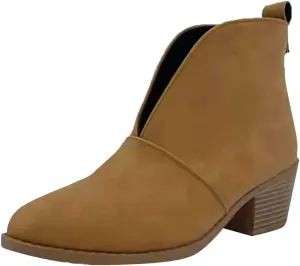 Ankle Booties for Women Low Heel,Rhinestone Ankle Booties Comfy Short Boots Chunky Block Western Shoes