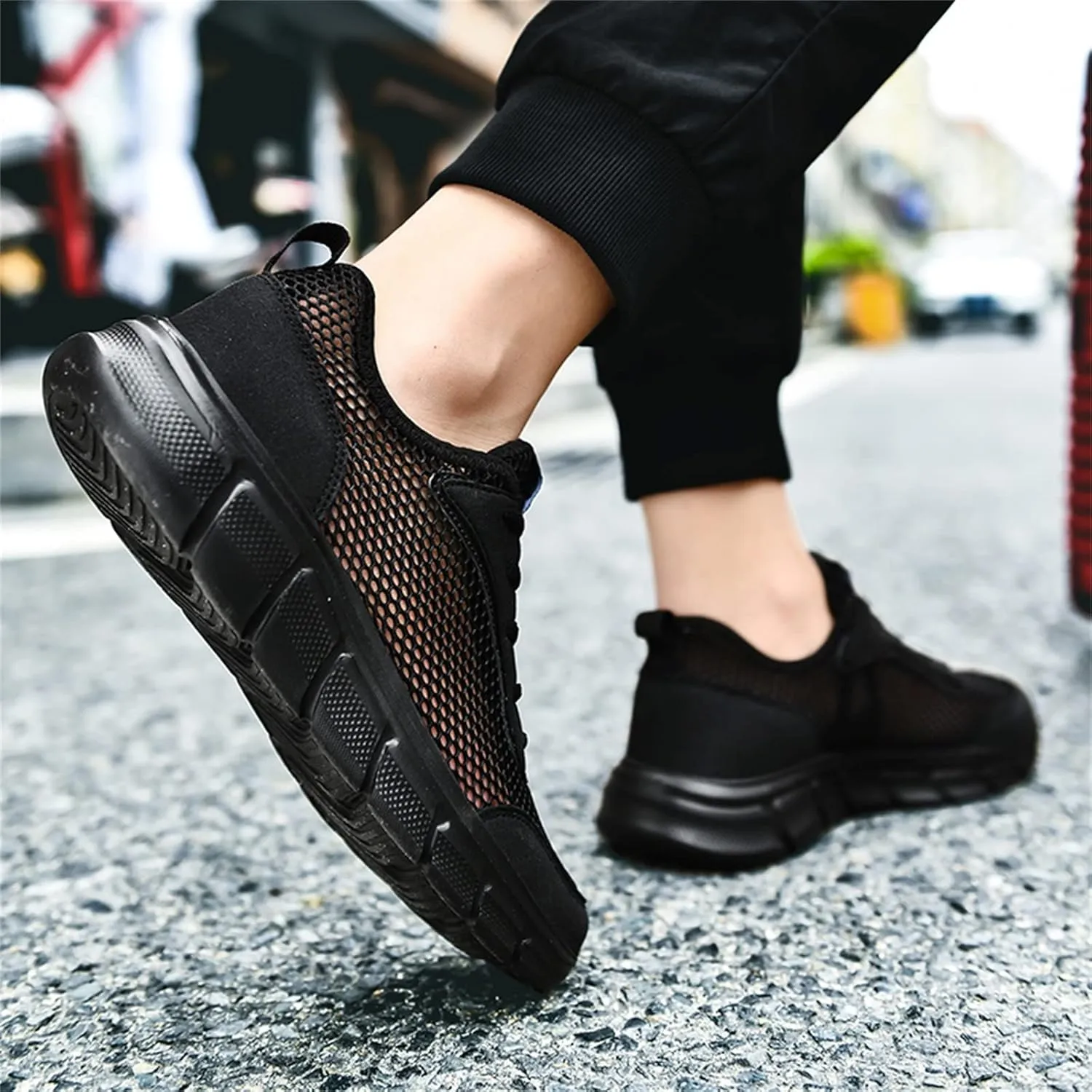 Arch Support Hiking Shoes for Men Lightweight Breathable Slip on Running Shoe Lightweight Elderly Slip on Shoes