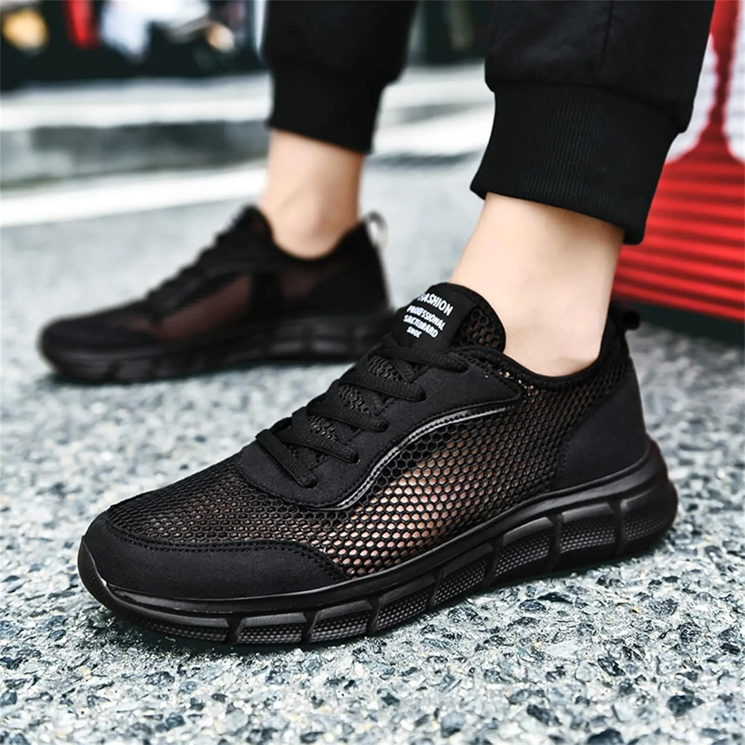 Arch Support Hiking Shoes for Men Lightweight Breathable Slip on Running Shoe Lightweight Elderly Slip on Shoes
