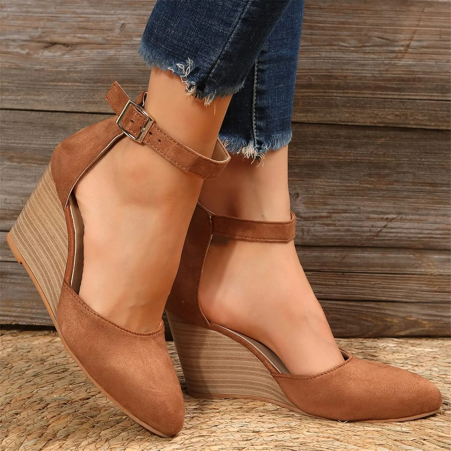 Black Closed Toe Heels for Women Chunky Heel Comfortable Pointed Toe Ankle Strap Wedding Business Dressy Shoes Women Comfort Strappy Slip-On Low Heels Sandals 