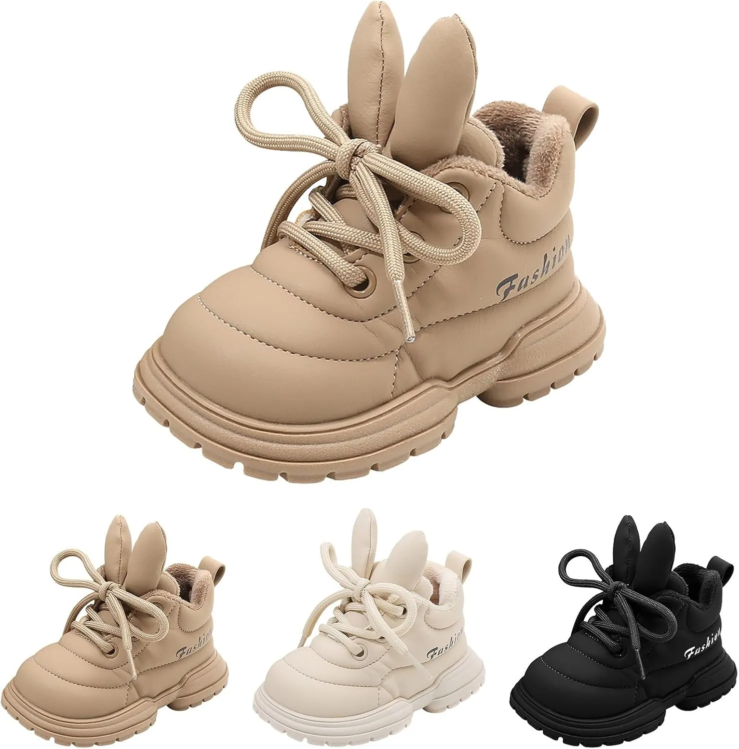 Boys Girls Winter Warm High Top Sneakers Kids Unisex Ankle Boots Faux Fr Fashion Fitness Shoes for Girls Size 8
