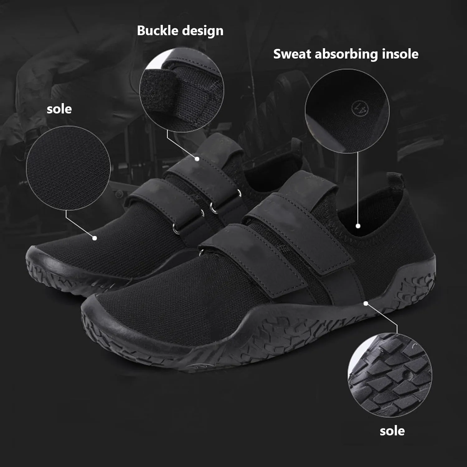 Buhelyc Weight Lifting Shoes for Women Fitness Shoes Lightweight Breathable Comfortable Gym Training Sneakers
