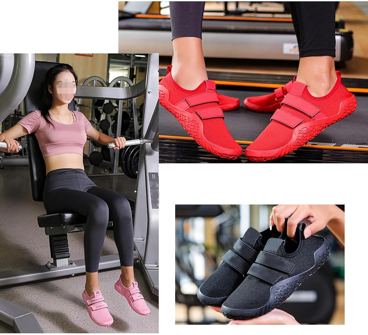 Buhelyc Weight Lifting Shoes for Women Fitness Shoes Lightweight Breathable Comfortable Gym Training Sneakers