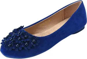 Business Casual Shoes Women Ladies Singles Shoes Flat Flower Pearl Decoration Casual Slip On Work