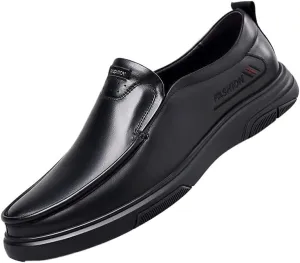 Casual Loafers for Men's Vegan Leather Office Classic Solid Color Slip-on
