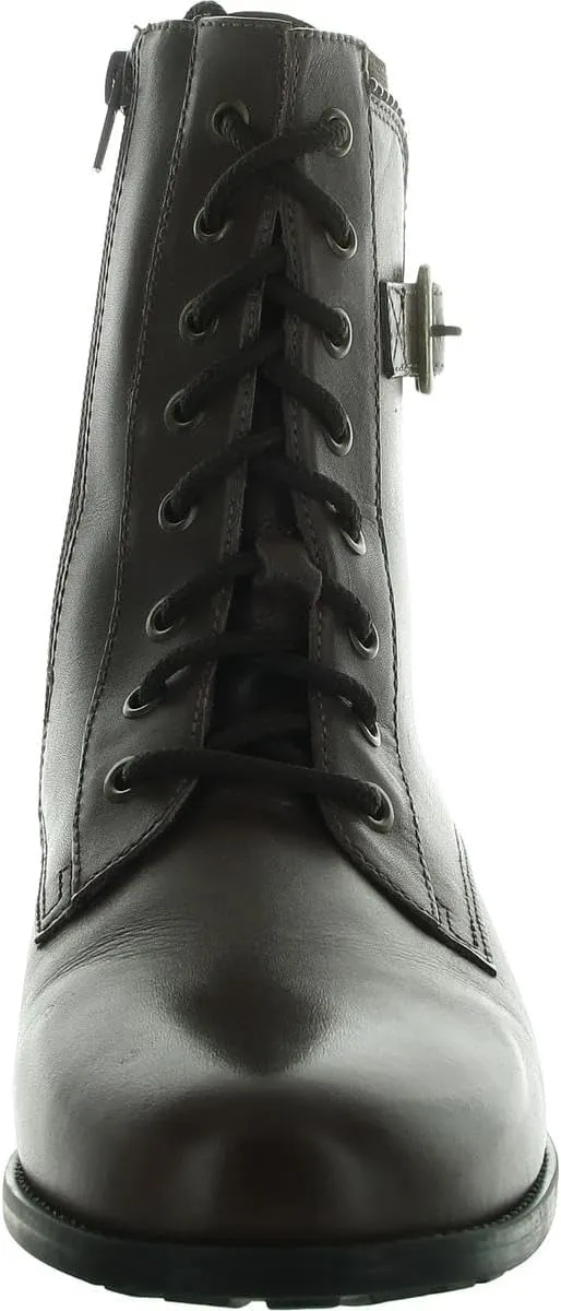 David Tate Womens Lace-Up Leather Combat & Lace-Up Boots