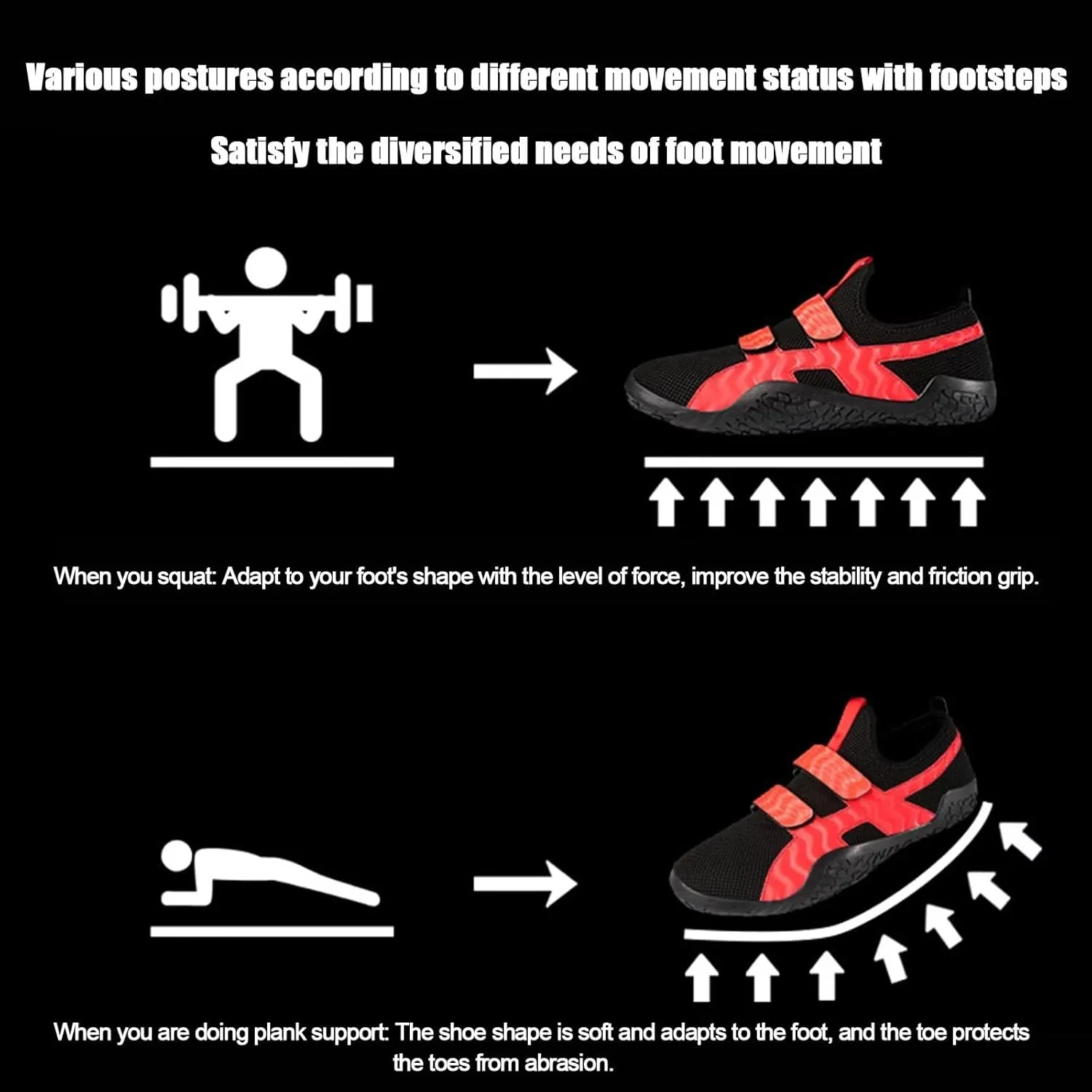 Deadlift Shoes for Mens Unisex Anti-Skid Breathable Gym Sneakers Barefoot Running Shoes Powerlifting & Bodybuilding Shoes Fitness Shoes for Weight Lifting Hard Pulling & Weight Training