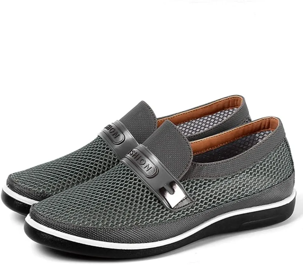 Fashion Sneakers Comfortable Shoes Soft Hollow Slip On Summer Shoes Breathable Bottom Men's Casual Mesh Men's