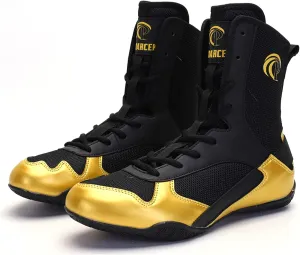 Female Boxing Sneakers, Lightweight Squat Trainers Mesh Breathable Wrestling Boots Non-Slip Fitness Shoes