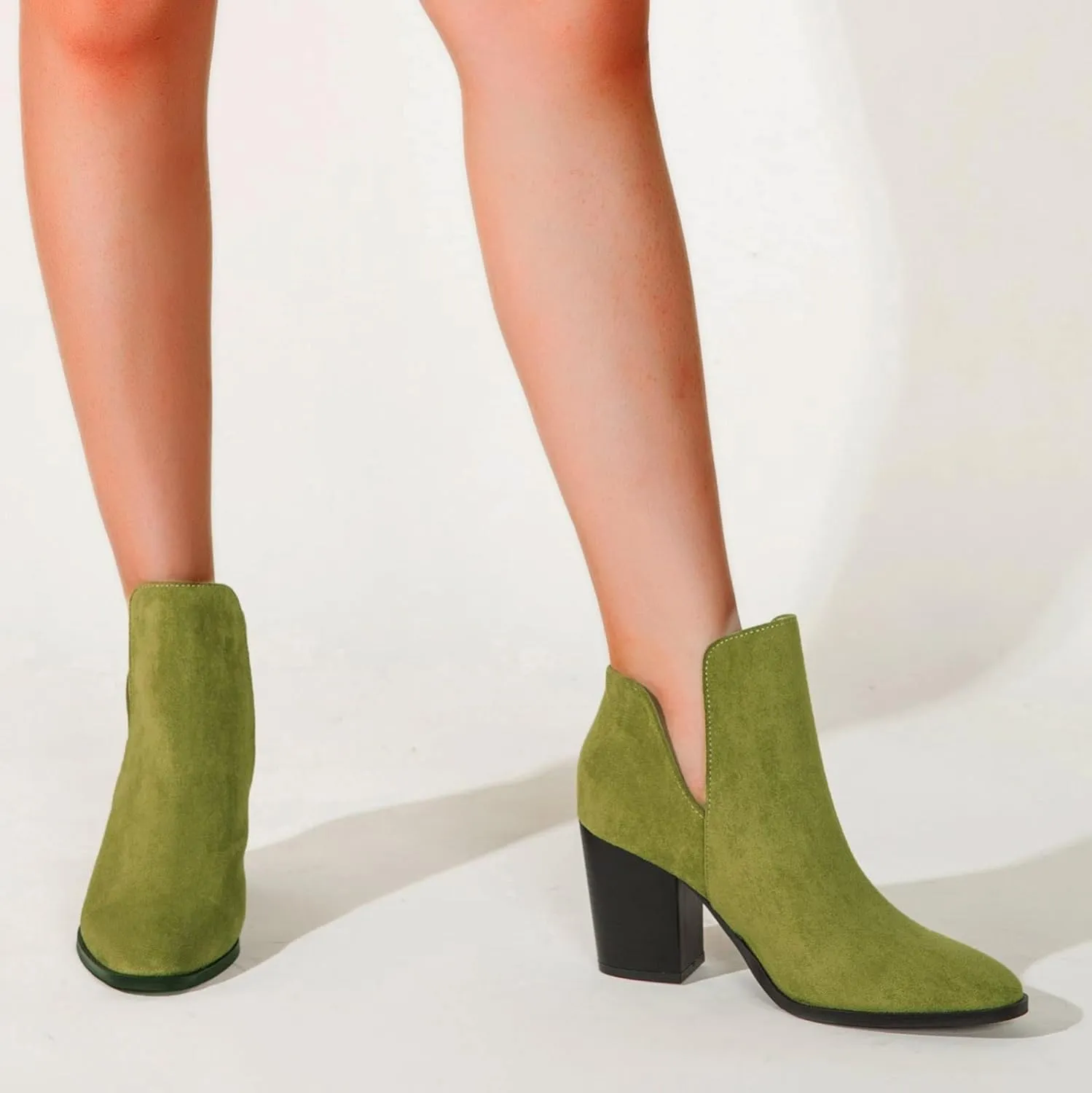 Gibobby Cowboy Boots for Women Square Toe Women Cowgirl Boots Ladies Retro Ankle Boots Embroidered Western Short Boots 52