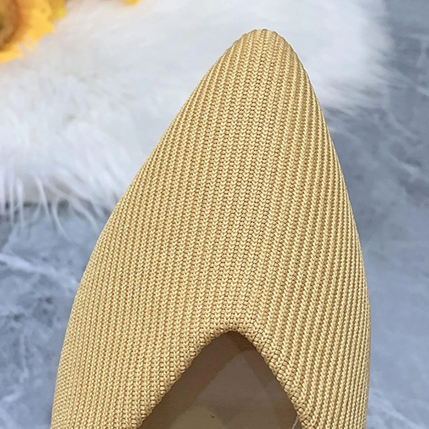 Girl Loafers Dress Shoes Ladies Fashion Solid Color Breathable Cloth Pointed Comfort Flat Casual Shoes Espadrilles Workout Gym Outdoor Shoes