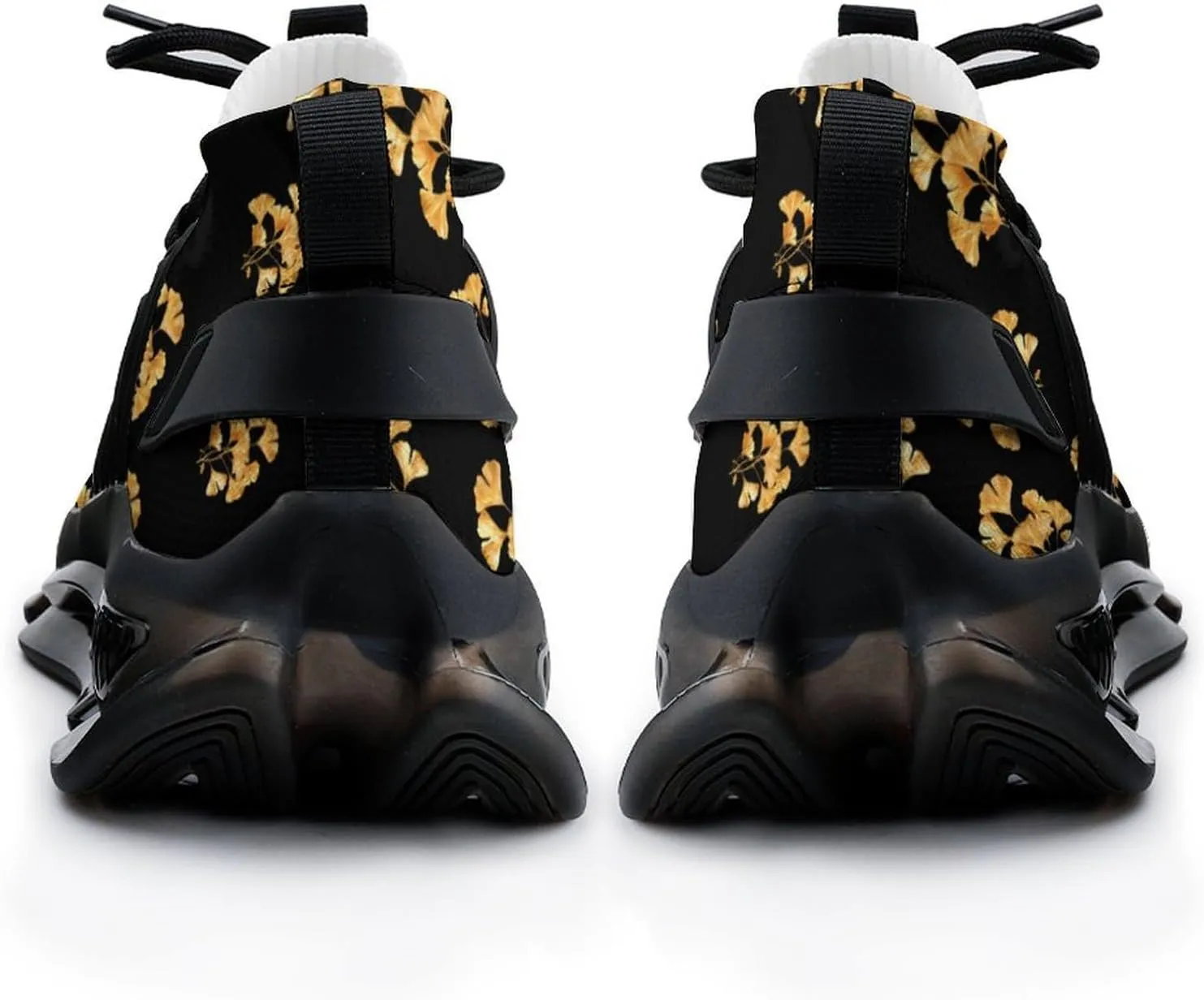 Golden Ginkgo Leaves Men's Running Shoes Lightweight Walking Shoe Breathable Sneaker