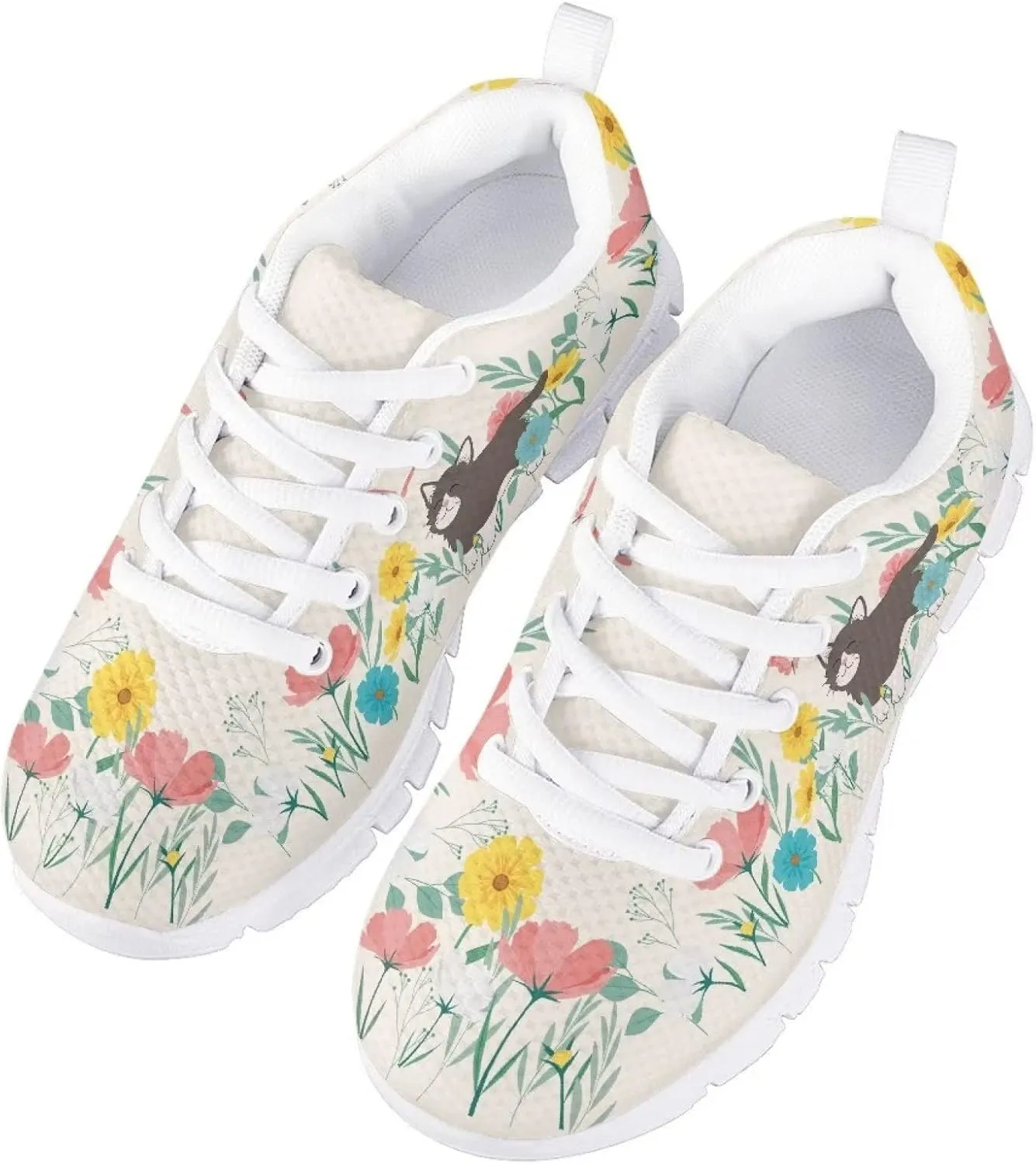 Jeiento Unisex Children Sports Shoes Running Hiking Walking Shoes Mesh Fitness Shoes School Students Shoes