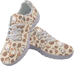 KEIAHUAN Women Sneakers Non Slip Mesh Tennis Shoes Running Walking Sneakers Gym Fitness Shoes