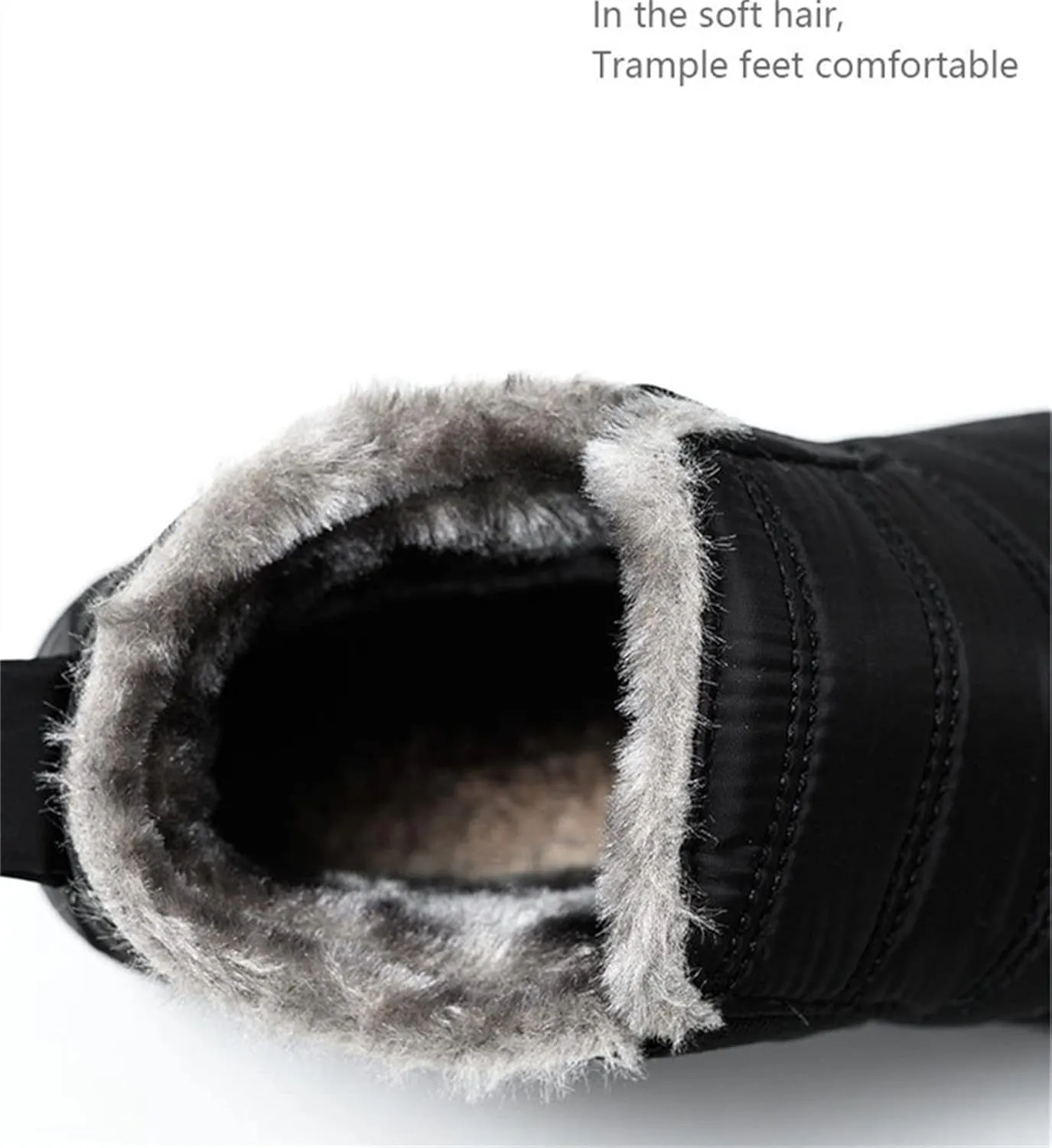 Lausiuoe Snow Boots For Women Waterproof Insulated Wide Width Winter Fur Lined Warm Slip On Ankle Booties Outdoor Shoes