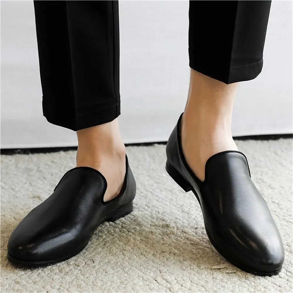 Loafers for Mens Faux Leather Fashion Party Solid Color Slip-on