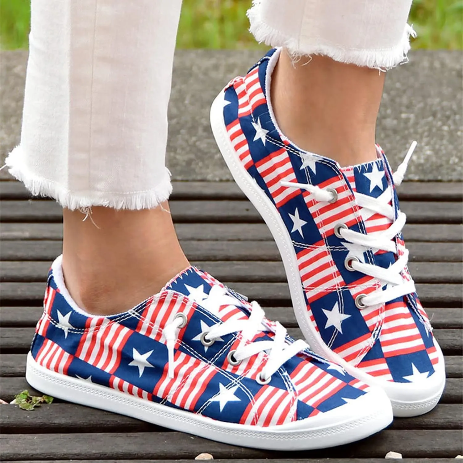 Loafers for Women Comfort Lace-Up Slip-On Walking Shoes Classic Flat Women's Sneakers