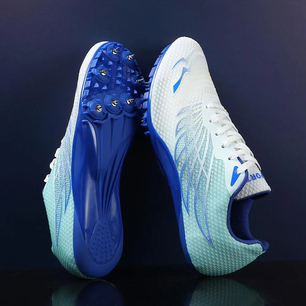 Maylrvjv Men's Track and Field Shoes Breathable Comfortable Track Spikes Racing Jumping Sprint Running Sneakers
