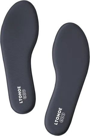 Memory Foam Insoles for Men, Replacement Shoe Inserts for Work Boot, Running Shoes, Hiking Shoes, Sneaker, Cushion Shoe Insoles Shock Absorbing for Foot Pain Relief, Comfort Inner Soles Grey US 8