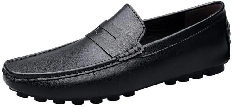 Men Prom Loafers Faux Leather Uniform Party Solid Color Round Toe Slip-on