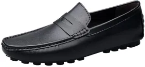 Men Prom Loafers Faux Leather Uniform Party Solid Color Round Toe Slip-on