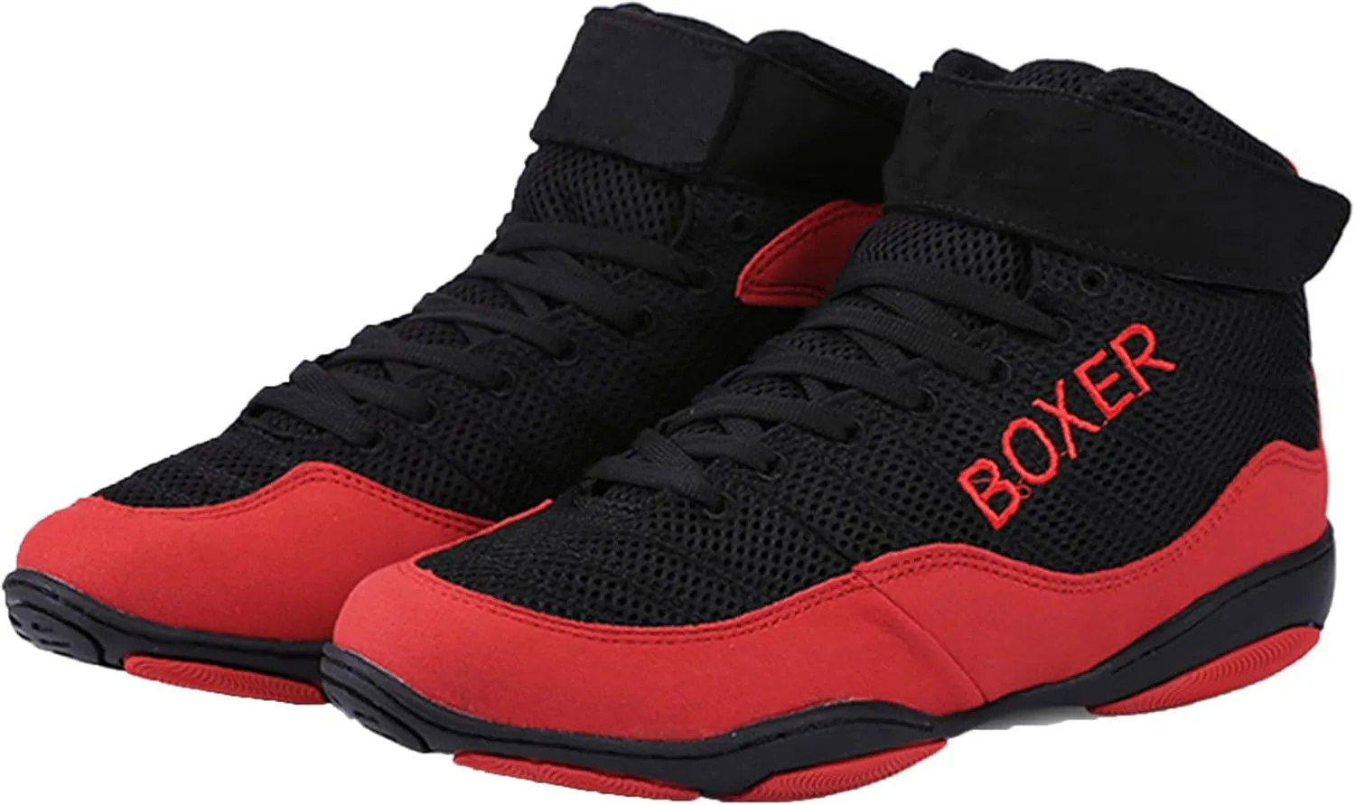 Men Women Boxing Sneaker, Breathable Wrestling Shoes Boxers Trainer Boxing Boots Non-Slip Weightlifting Fitness Shoes