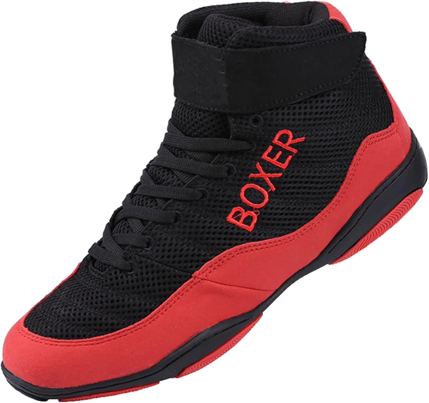 Men Women Boxing Sneaker, Breathable Wrestling Shoes Boxers Trainer Boxing Boots Non-Slip Weightlifting Fitness Shoes