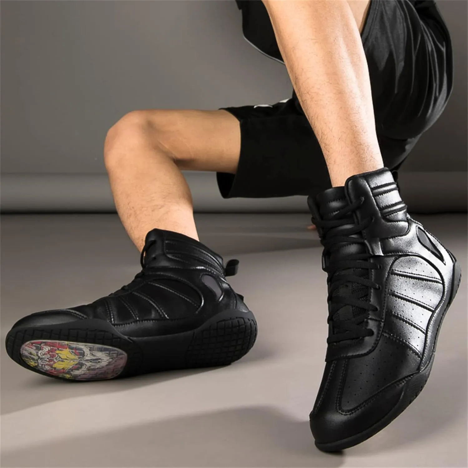 Men's Boxing Shoes, Teenagers Wrestling Fitness Shoes Non-Slip Kickboxing Sparring Boxers Trainers Breathable Boxing Sneakers