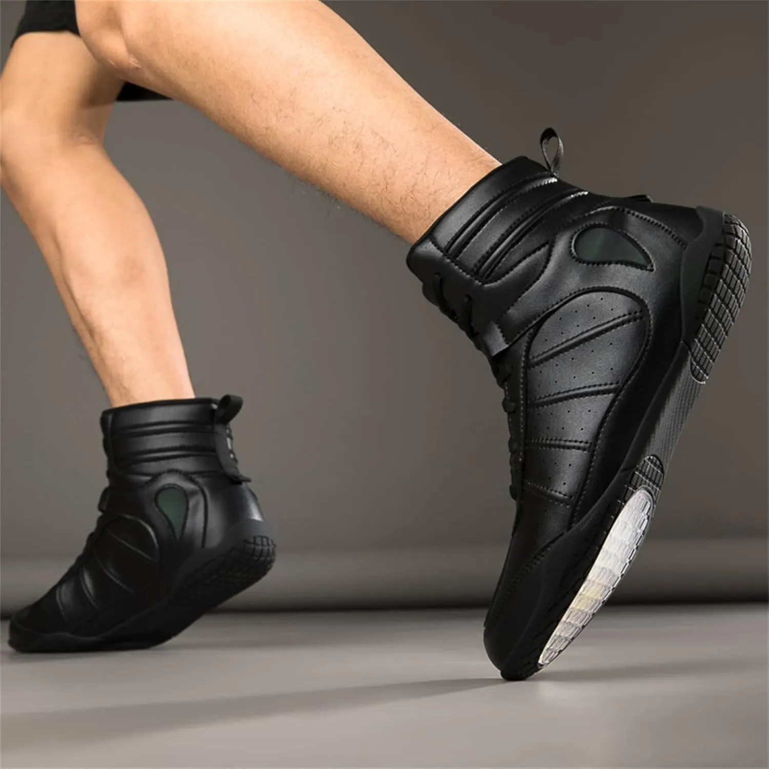 Men's Boxing Shoes, Teenagers Wrestling Fitness Shoes Non-Slip Kickboxing Sparring Boxers Trainers Breathable Boxing Sneakers