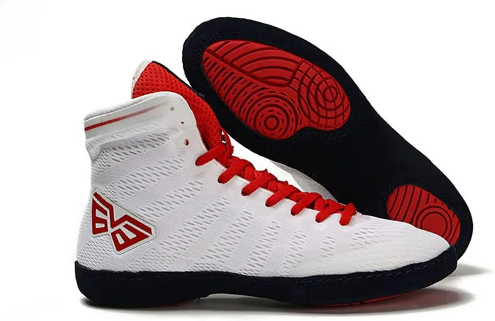Mens Boxing Trainers, Bodybuilding Sneakers Casual Boxing Fitness Shoes Breathable Lightweight Wrestling Shoe