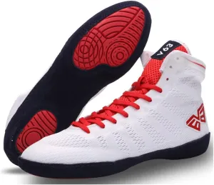 Mens Boxing Trainers, Bodybuilding Sneakers Casual Boxing Fitness Shoes Breathable Lightweight Wrestling Shoe