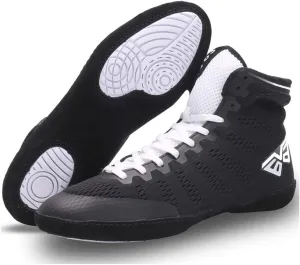 Mens Boxing Trainers, Bodybuilding Sneakers Casual Boxing Fitness Shoes Breathable Lightweight Wrestling Shoe