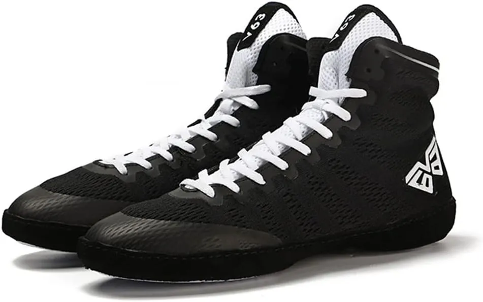 Mens Boxing Trainers, Bodybuilding Sneakers Casual Boxing Fitness Shoes Breathable Lightweight Wrestling Shoe