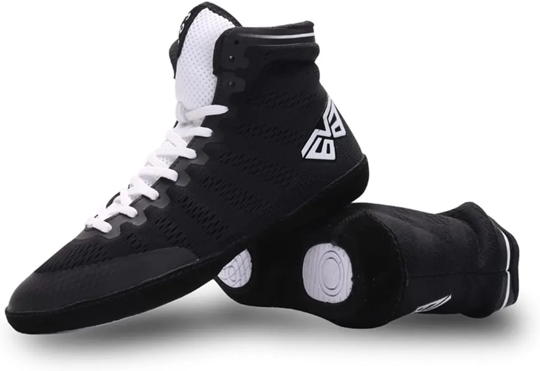 Mens Boxing Trainers, Bodybuilding Sneakers Casual Boxing Fitness Shoes Breathable Lightweight Wrestling Shoe
