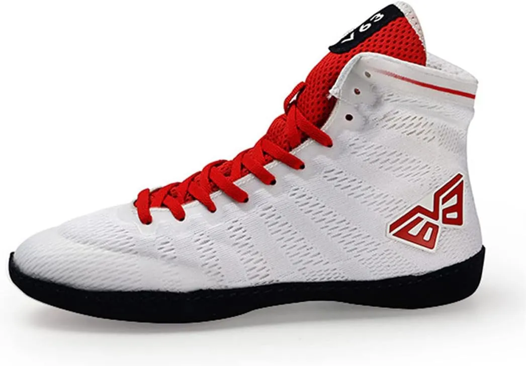 Mens Boxing Trainers, Bodybuilding Sneakers Casual Boxing Fitness Shoes Breathable Lightweight Wrestling Shoe