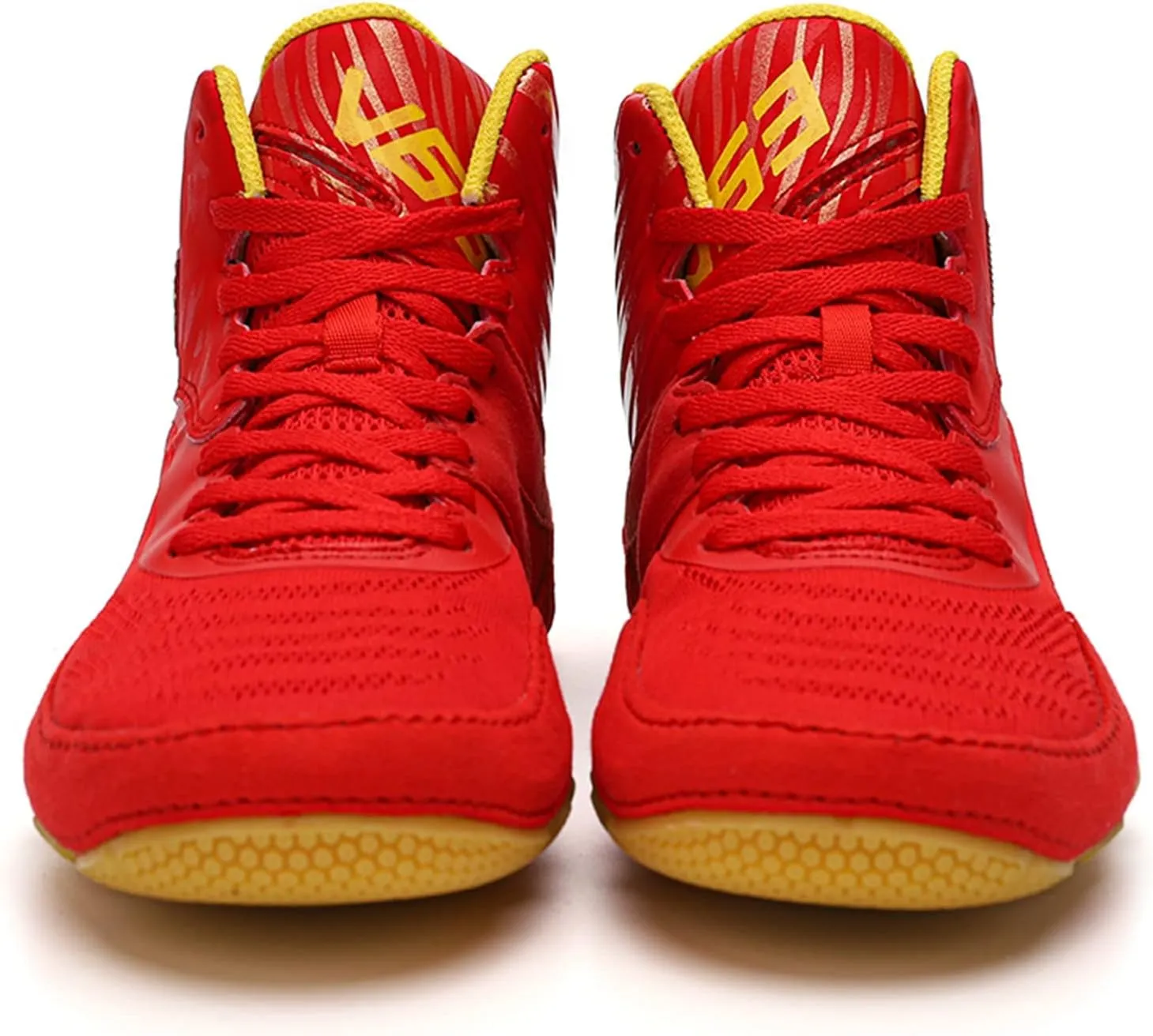 Mens Boxing Trainers Lightweight Breathable Weightlifting Sneakers Comfortable Wrestling Athletic Fitness Shoes