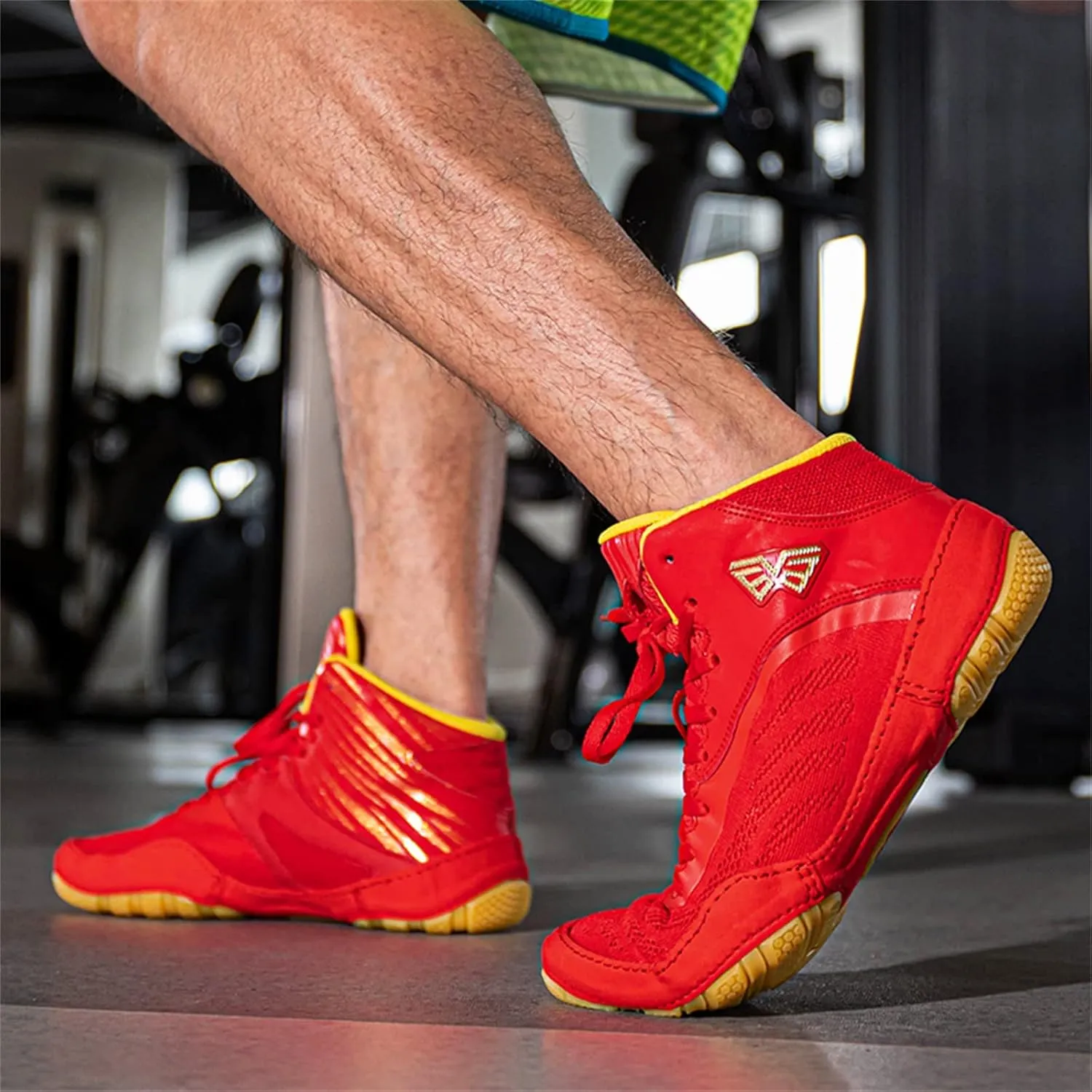 Mens Boxing Trainers Lightweight Breathable Weightlifting Sneakers Comfortable Wrestling Athletic Fitness Shoes