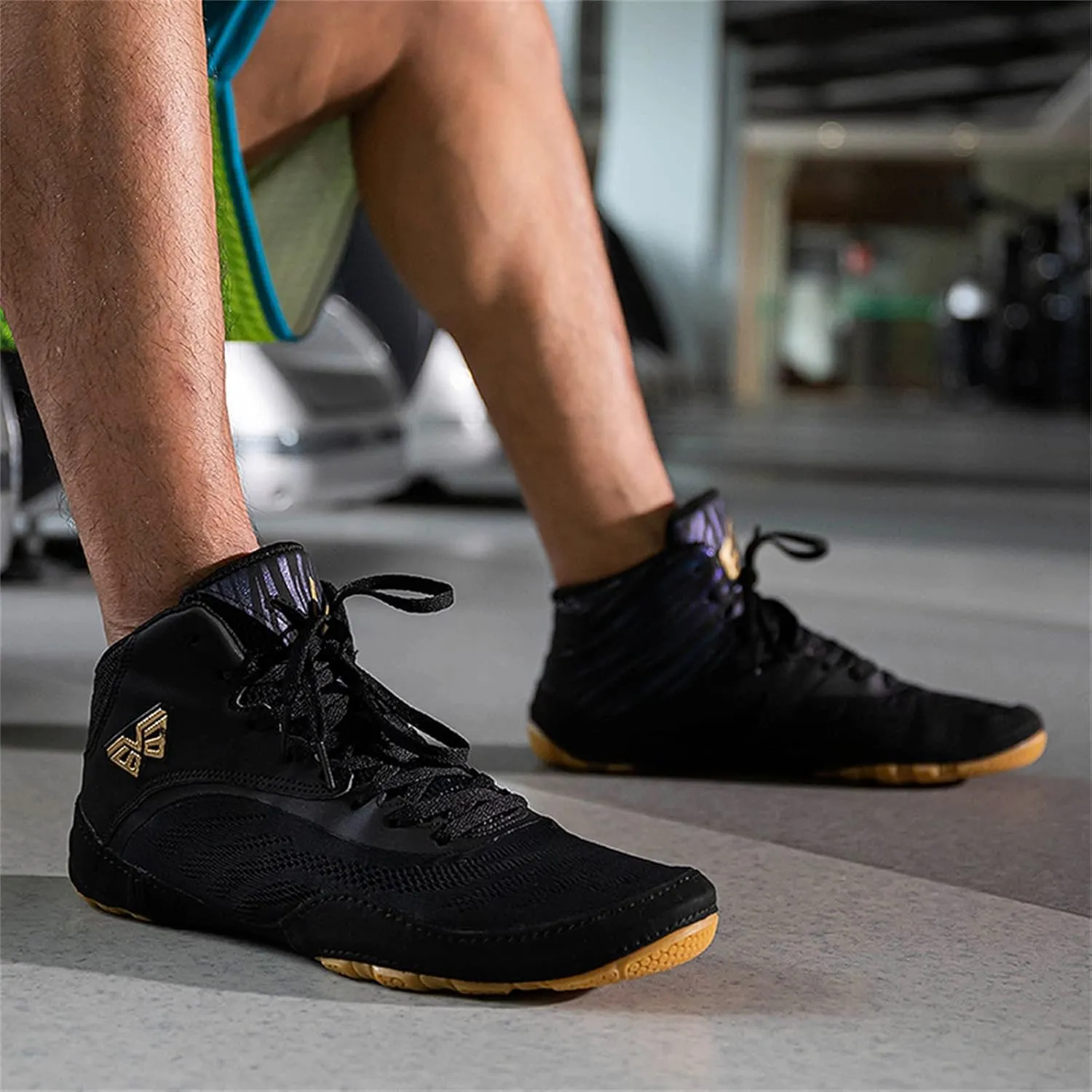 Mens Boxing Trainers Lightweight Breathable Weightlifting Sneakers Comfortable Wrestling Athletic Fitness Shoes