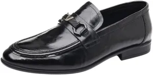 Men's Leather Slip-On Loafers for Driving Walking Wedding Outdoor Indoor Size
