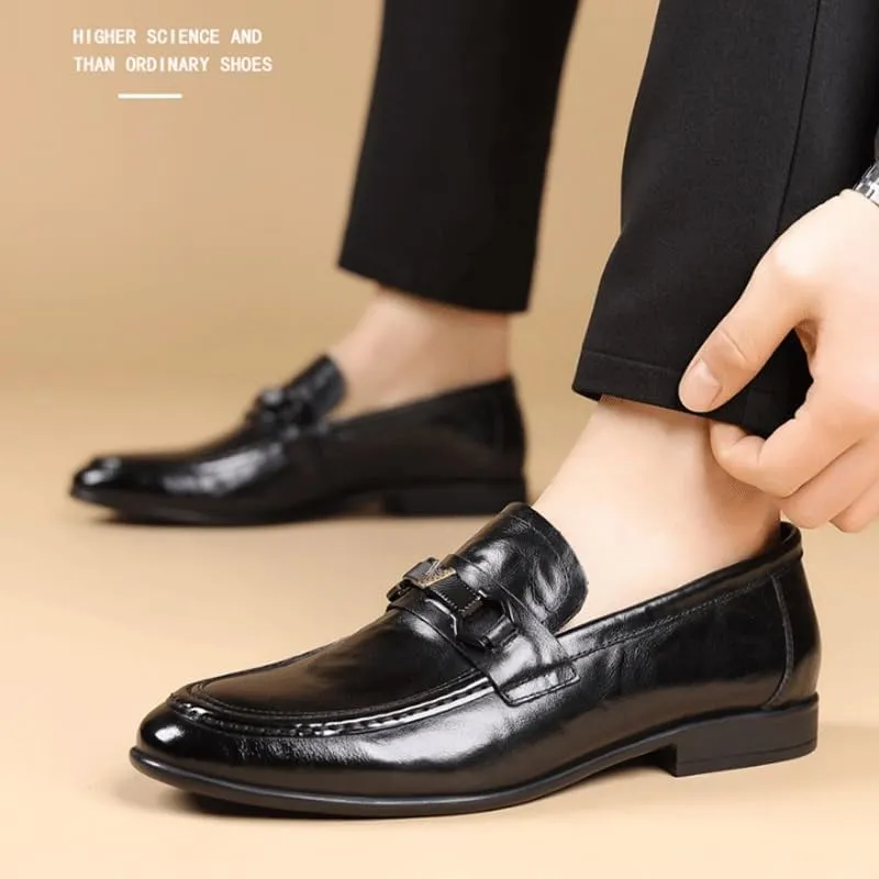 Men's Leather Slip-On Loafers for Driving Walking Wedding Outdoor Indoor Size