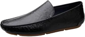 Men's Prom Shoes PU Leather Party Prom Solid Color Low Top Shoe Slip-on