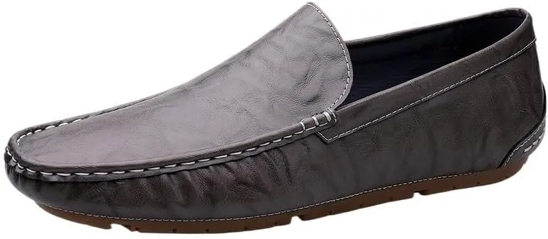 Men's Prom Shoes PU Leather Party Prom Solid Color Low Top Shoe Slip-on