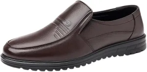 Men's Retro Genuine Leather Soft-Soled Loafers Fashion Casual Comfortable Soft Non-Slip Walking Shoes