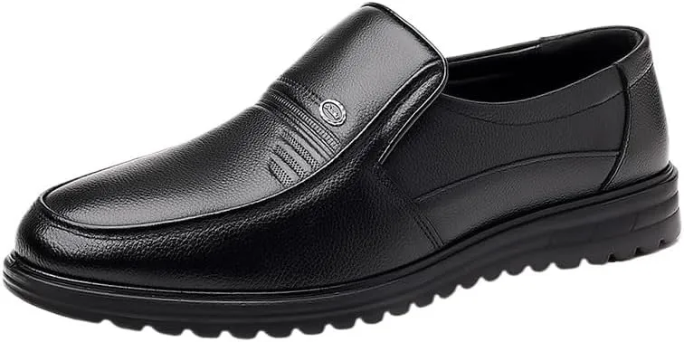 Men's Retro Genuine Leather Soft-Soled Loafers Fashion Casual Comfortable Soft Non-Slip Walking Shoes