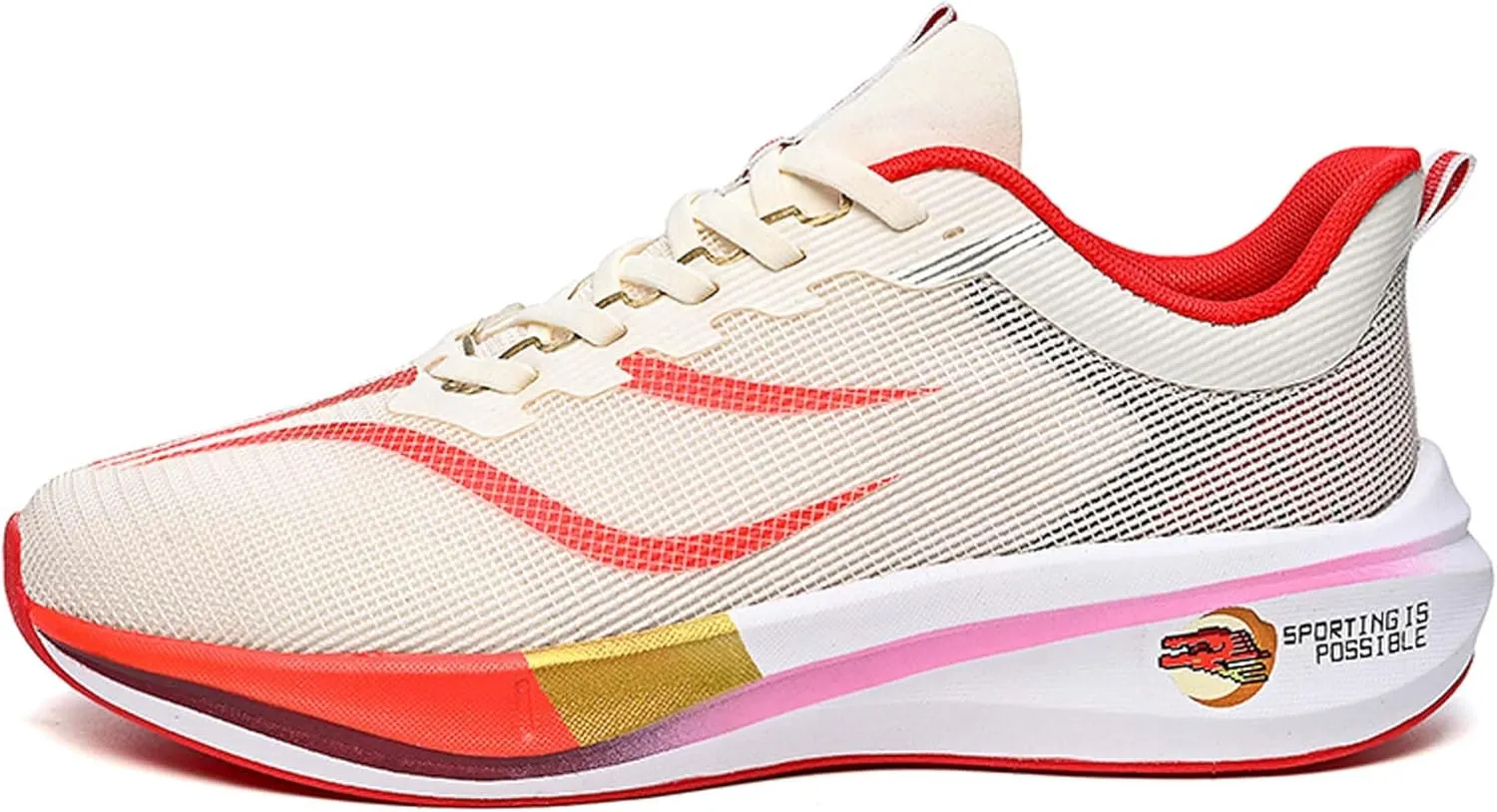 Men's Running Sneakers Lightweight Breathable Fashion Sneakers Women's Gym Jogging Shoes Walking Lightweight Shoes Comfortable Non-Slip